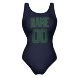 Custom Navy Green Swimsuit