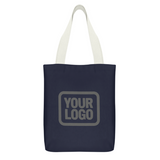 Custom Navy Green Canvas Tote Bag