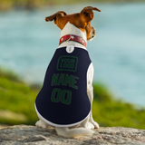 Custom Navy Green Pet Vest