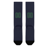 Custom Navy Green Knee-High Sock