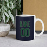 Custom Navy Green Mug