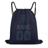Custom Navy Blue Drawstring Bag