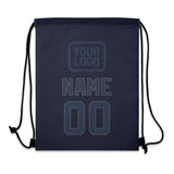 Custom Navy Blue Drawstring Bag