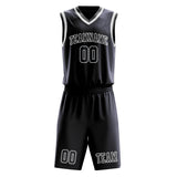 Custom Navy Dark Grey Basketball Set