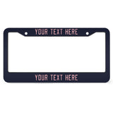 Custom Navy Light Pink License Plate Frame