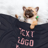 Custom Navy Light Pink Pet Blanket