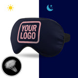 Custom Navy Light Pink Sleep Mask
