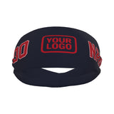 Custom Navy Red Sports headband