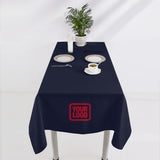 Custom Navy Light Pink Square Table Cloth