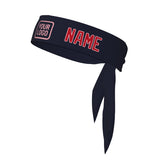 Custom Navy Red Headband