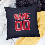 Custom Navy Red Pillowcase