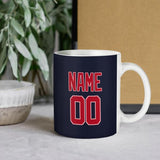 Custom Navy Red Mug