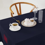 Custom Navy Light Pink Square Table Cloth
