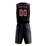 Custom Navy Light Pink Basketball Set