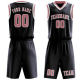Custom Navy Light Pink Basketball Set