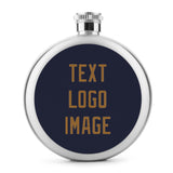 Custom Navy Khaki Hip Flask