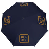 Custom Navy Khaki Automatic Umbrella