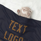 Custom Navy Khaki Pet Blanket