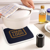 Custom Navy  Khaki Oven Mitt Set