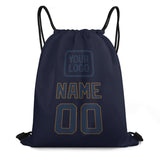 Custom Navy Blue Drawstring Bag
