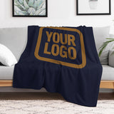 Custom Navy Khaki Blanket