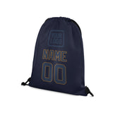 Custom Navy Blue Drawstring Bag