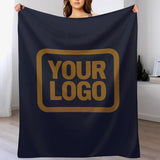 Custom Navy Khaki Blanket