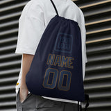 Custom Navy Blue Drawstring Bag