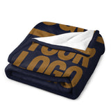 Custom Navy Khaki Blanket