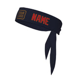 Custom Navy Red Headband