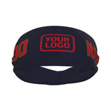 Custom Navy Red Sports headband