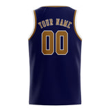 Custom Navy & Khaki Colors Design Sports Basketball Jersey