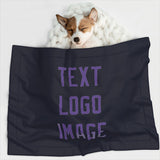 Custom Navy Light Purple Pet Blanket