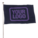 Custom Navy Light Purple Flag