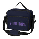 Custom Navy Light Purple Lunch Bag