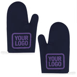 Custom Navy  Light Purple Oven Mitt Set