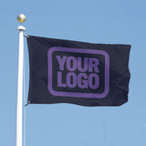 Custom Navy Light Purple Flag