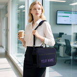 Custom Navy Light Purple Lunch Bag