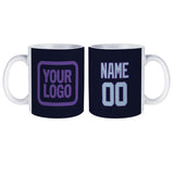Custom Navy Light Blue Mug