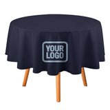 Custom Navy Light Blue Round Table Cloth