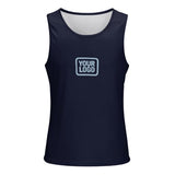 Custom Navy Light Blue Men's Tank Top