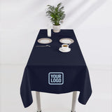 Custom Navy Light Purple Square Table Cloth