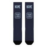 Custom Navy Light Blue Knee-High Sock