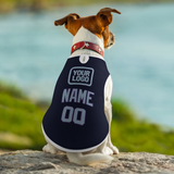 Custom Navy Light Blue Pet Vest