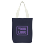 Custom Navy Light Blue Canvas Tote Bag