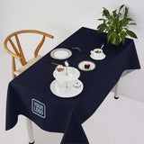 Custom Navy Light Purple Square Table Cloth