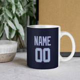 Custom Navy Light Blue Mug