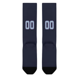 Custom Navy Light Blue Knee-High Sock