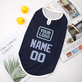 Custom Navy Light Blue Pet Vest