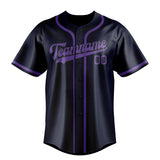 Custom Navy & Light Purple Colors Design Sports Baseball Jersey